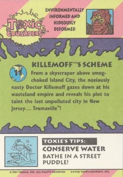 1991 Topps Toxic Crusaders #11 Killemoff's Scheme Back