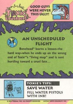 1991 Topps Toxic Crusaders #21 An Unscheduled Flight Back