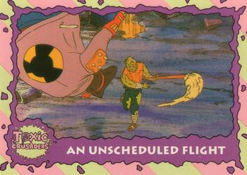 1991 Topps Toxic Crusaders #21 An Unscheduled Flight Front