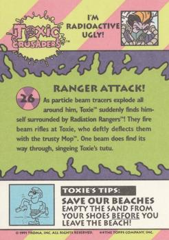 1991 Topps Toxic Crusaders #26 Ranger Attack! Back