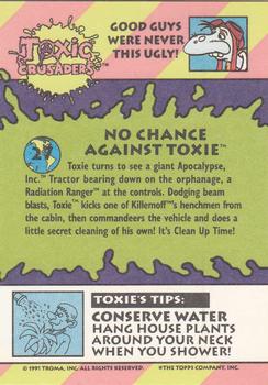 1991 Topps Toxic Crusaders #27 No Chance Against Toxie Back