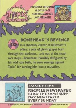 1991 Topps Toxic Crusaders #30 Bonehead's Revenge Back
