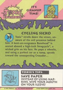 1991 Topps Toxic Crusaders #31 Cycling Sicko Back
