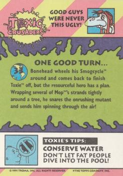 1991 Topps Toxic Crusaders #33 One Good Turn... Back