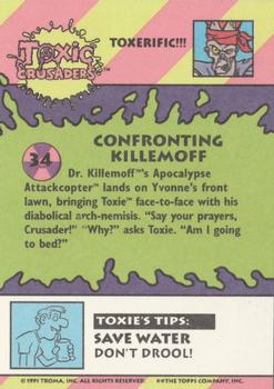 1991 Topps Toxic Crusaders #34 Confronting Killemoff Back