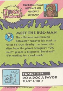 1991 Topps Toxic Crusaders #35 Meet the Bug-Man Back