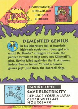 1991 Topps Toxic Crusaders #47 Demented Genius Back