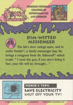1991 Topps Toxic Crusaders #48 Dim-Witted Messenger Back