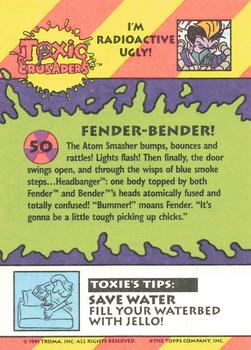 1991 Topps Toxic Crusaders #50 Fender-Bender! Back
