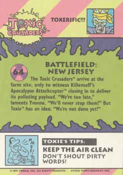 1991 Topps Toxic Crusaders #64 Battlefield: New Jersey Back