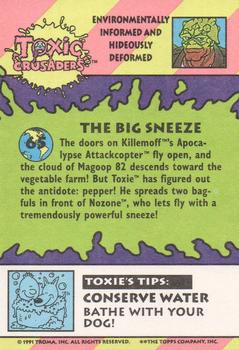 1991 Topps Toxic Crusaders #65 The Big Sneeze Back