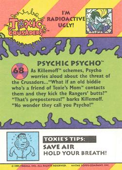 1991 Topps Toxic Crusaders #68 Psychic Psycho Back