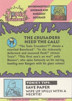 1991 Topps Toxic Crusaders #71 The Crusaders Heed the Call! Back