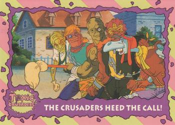 1991 Topps Toxic Crusaders #71 The Crusaders Heed the Call! Front