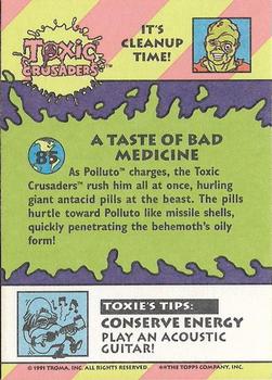 1991 Topps Toxic Crusaders #85 A Taste of Bad Medicine Back