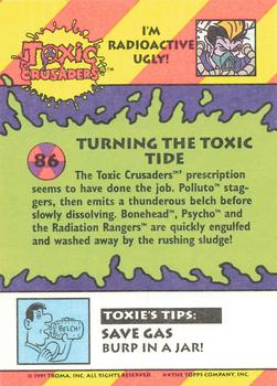 1991 Topps Toxic Crusaders #86 Turning the Toxic Tide Back