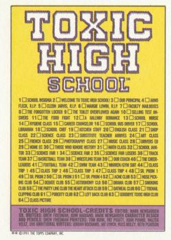 1991 Topps Toxic High School #2 Welcome to Toxic High    [Checklist] Back