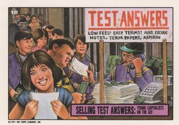 1991 Topps Toxic High School #10 Test Answers Front