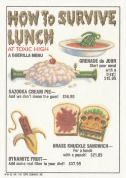 1991 Topps Toxic High School #11 The Food Fight Back