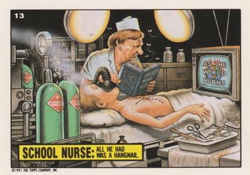 1991 Topps Toxic High School #13 School Nurse Front