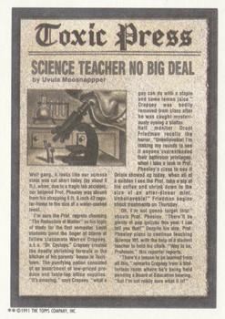 1991 Topps Toxic High School #22 Science Class Back