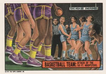 1991 Topps Toxic High School #37 Basketball Team Front