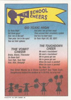 1991 Topps Toxic High School #40 The Cheerleaders Back