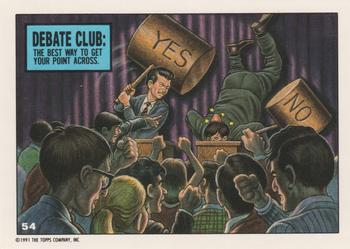 1991 Topps Toxic High School #54 Debate Club Front