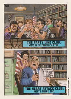 1991 Topps Toxic High School #58 The Party Line Club ... Front
