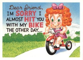 1992 Topps Gruesome Greeting Cards #5 Dear friend, Im Sorry I almost HIT you ... Front