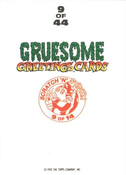 1992 Topps Gruesome Greeting Cards #9 Your eyes are like perfect blue oceans ... Back