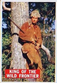 1956 Topps Davy Crockett Orange Back (R712-1) #1 King of the Wild Frontier Front