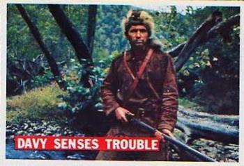 1956 Topps Davy Crockett Orange Back (R712-1) #28 Davy Senses Trouble Front