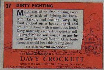 1956 Topps Davy Crockett Orange Back (R712-1) #37 Dirty Fighting Back