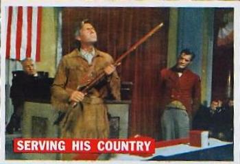 1956 Topps Davy Crockett Orange Back (R712-1) #42 Serving His Country Front
