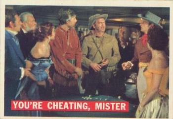 1956 Topps Davy Crockett Orange Back (R712-1) #44 You're Cheating, Mister Front
