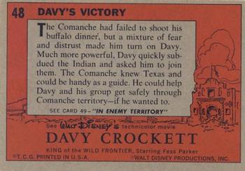 1956 Topps Davy Crockett Orange Back (R712-1) #48 Davy's Victory Back