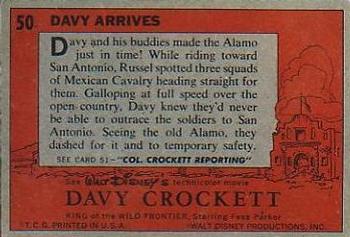 1956 Topps Davy Crockett Orange Back (R712-1) #50 Davy Arrives Back