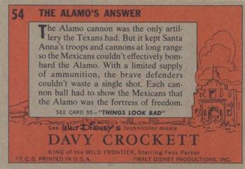 1956 Topps Davy Crockett Orange Back (R712-1) #54 The Alamo's Answer Back