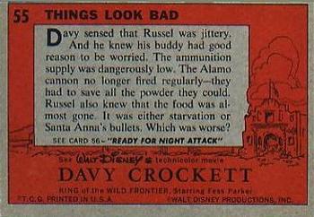 1956 Topps Davy Crockett Orange Back (R712-1) #55 Things Look Bad Back