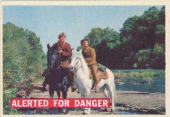 1956 Topps Davy Crockett Orange Back (R712-1) #7 Alerted for Danger Front