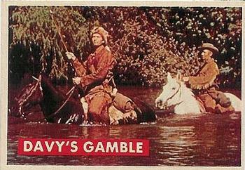1956 Topps Davy Crockett Green Back (R712-1a) #11A Davy's Gamble Front