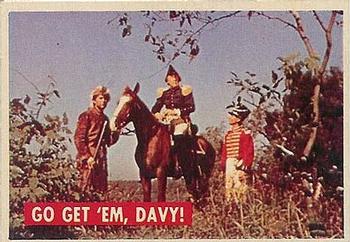 1956 Topps Davy Crockett Green Back (R712-1a) #12A Go Get 'em, Davy! Front