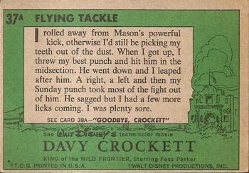 1956 Topps Davy Crockett Green Back (R712-1a) #37A Flying Tackle Back