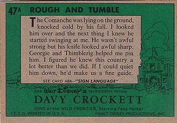 1956 Topps Davy Crockett Green Back (R712-1a) #47A Rough and Tumble Back