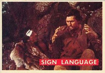1956 Topps Davy Crockett Green Back (R712-1a) #48A Sign Language Front