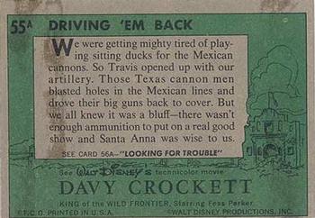 1956 Topps Davy Crockett Green Back (R712-1a) #55A Driving 'em Back Back
