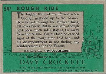 1956 Topps Davy Crockett Green Back (R712-1a) #59A Rough Ride Back