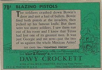 1956 Topps Davy Crockett Green Back (R712-1a) #78A Blazing Pistols Back