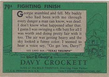 1956 Topps Davy Crockett Green Back (R712-1a) #79A Fighting Finish Back